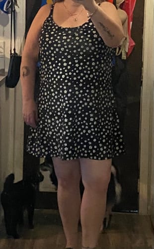 Customer photo review of peppermint swim dress