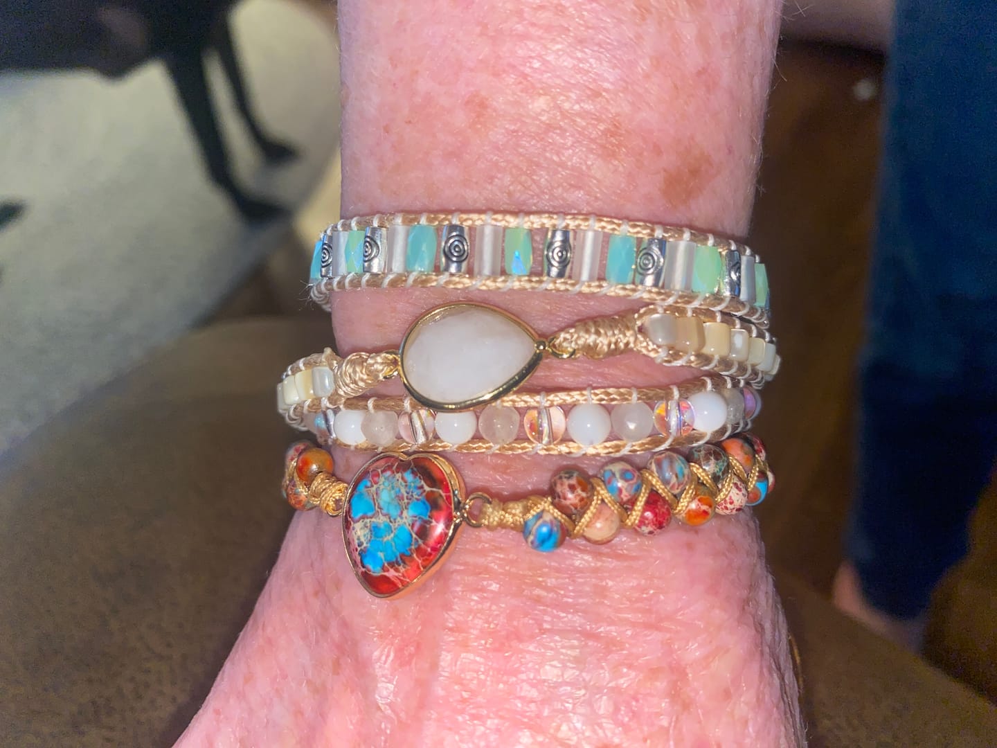 Customer photo review of Passionate Heart Jasper Bracelet
