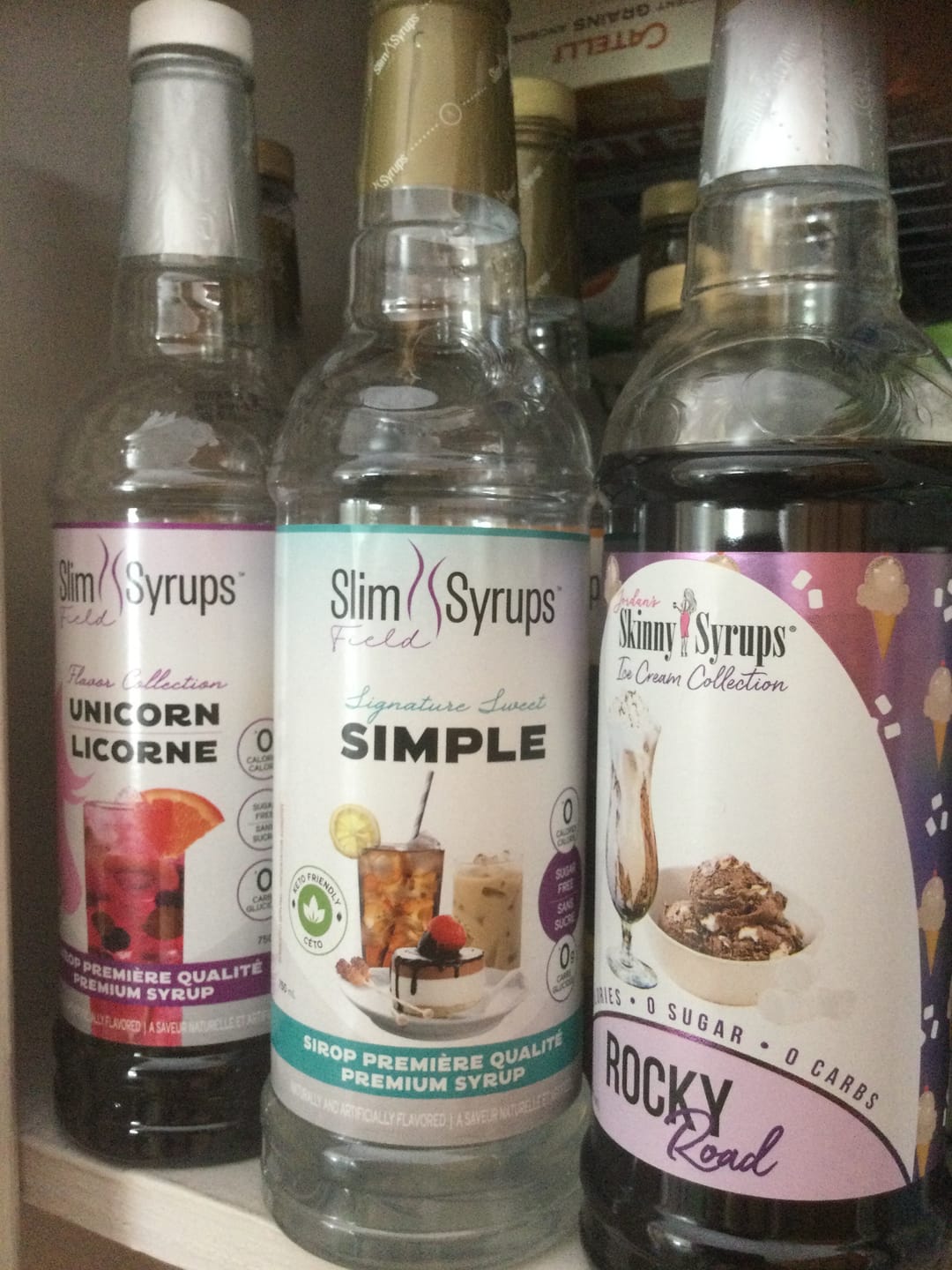 Customer photo review of Slimfield Syrups - Sugar Free Syrups 750ml