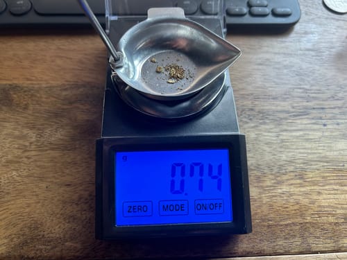 Customer photo review of Nugget Reserve 'MUSEUM SPECIMEN CHASE' - Gold Panning Paydirt Concentrate