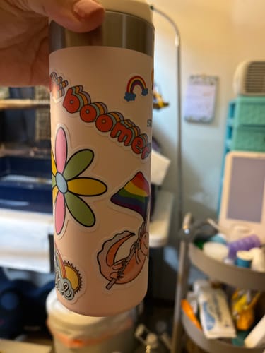 Customer photo review of Multicolor Daisy Aesthetic Sticker