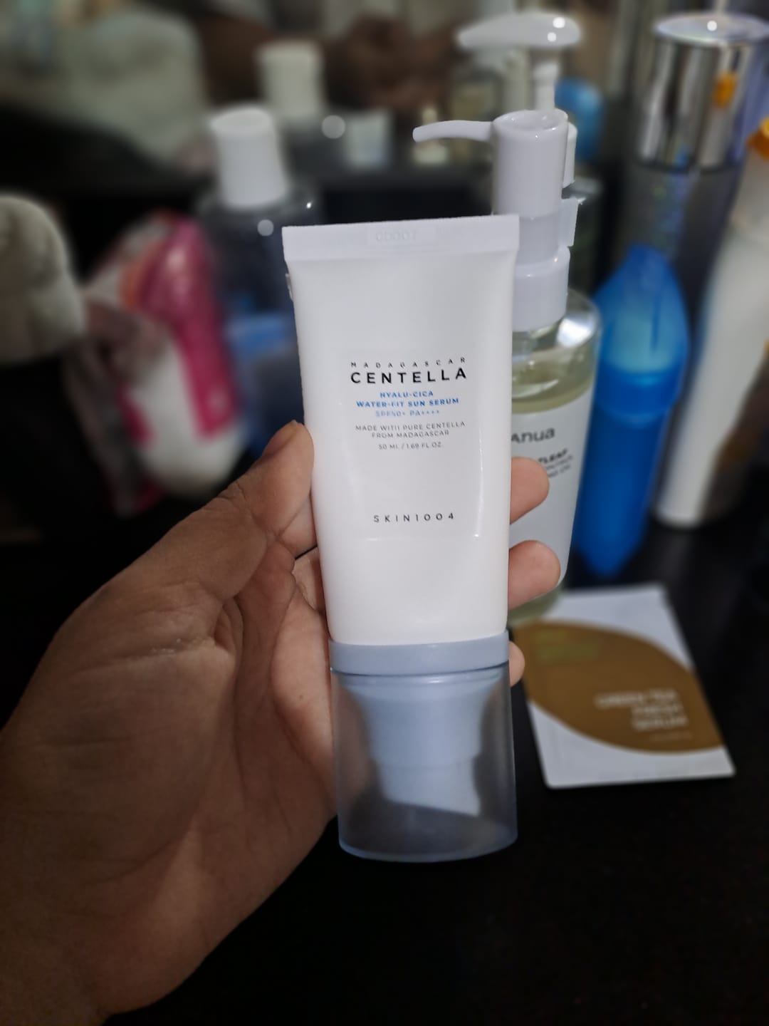 Customer photo review of MADAGASCAR CENTELLA HYALU-CICA WATER-FIT SUN SERUM SPF50+ PA++++ 50ml