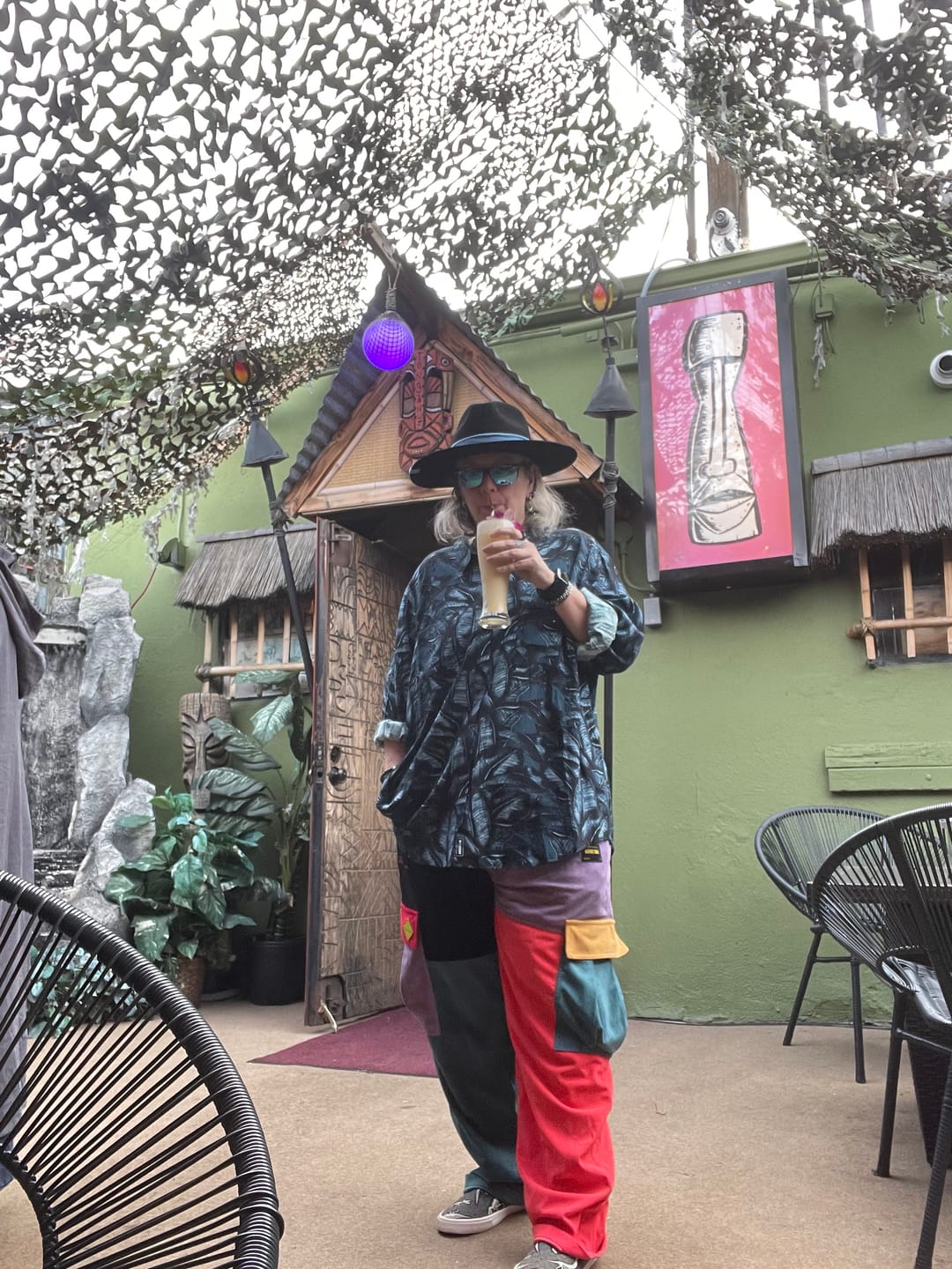 Customer photo review of Aelfric Eden "Back to 90's" Patchwork Color Block Corduroy Pants