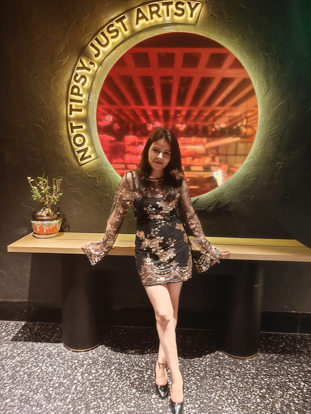 Customer photo review of Rome Sequined Dress