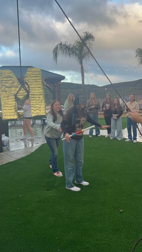 Customer photo review of APINATA4U 20" Tall  Letter M Pinata Gold Color