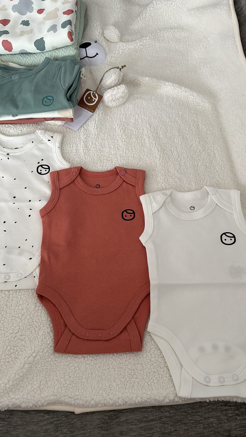 Customer photo review of Ayarlanabilir Çıtçıtlı Atlet Beyaz Organik Pamuk Gusto Baskılı