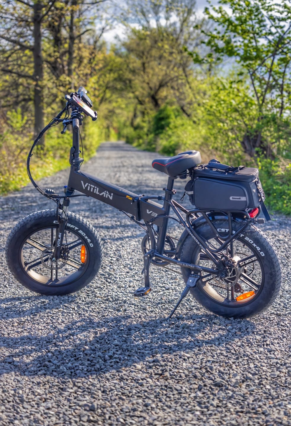 Customer photo review of V3 2.0 Folding Fat Tires Adult All Terrain Electric Bike