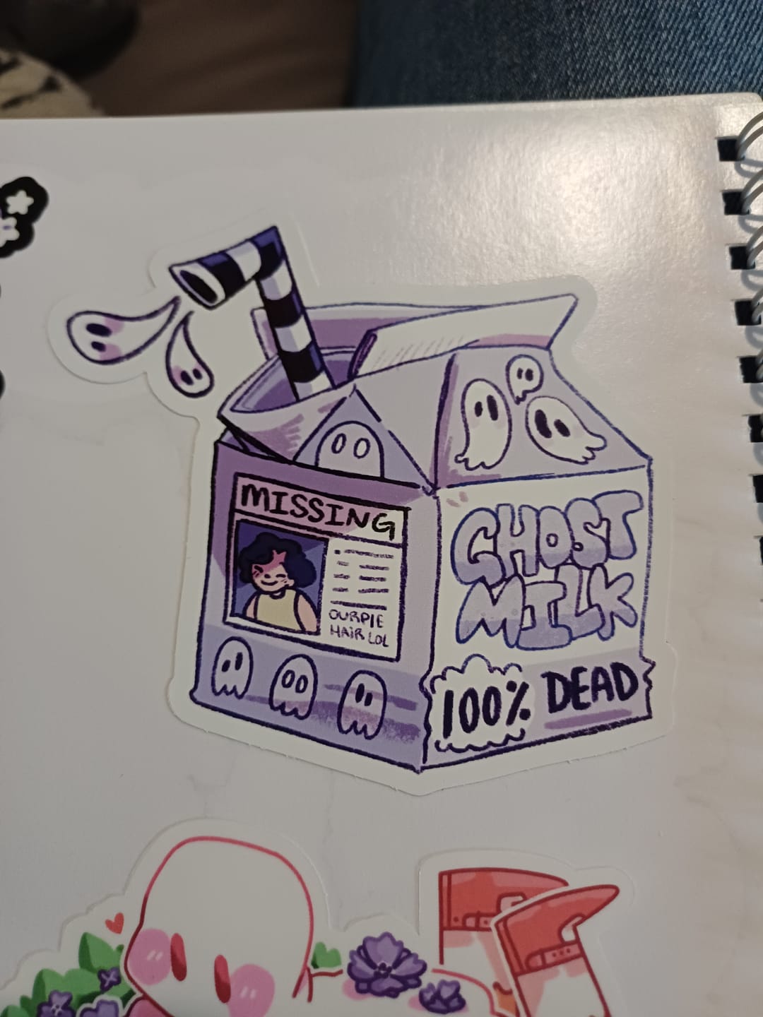 Customer photo review of Milk Carton Stickers!