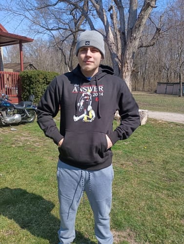 Customer photo review of The Answer 2024 Hoodie