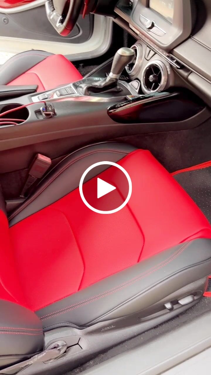 Customer video review of 6th Gen Camaro Coupe Custom Leather Seat Covers