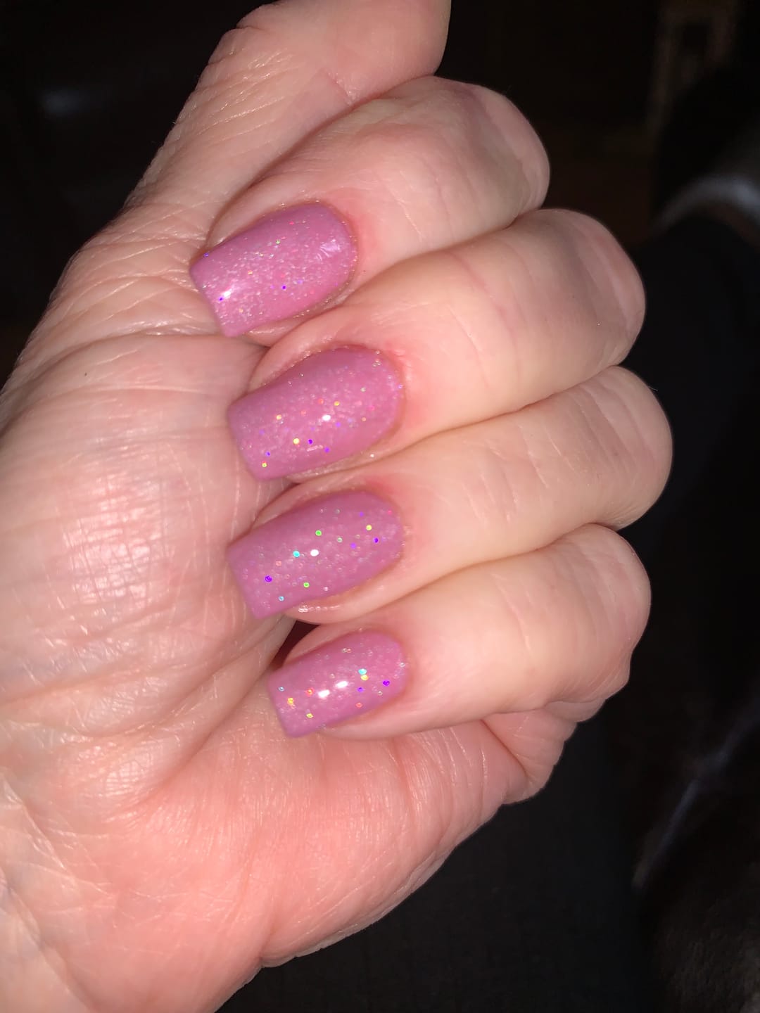 Customer photo review of Semilac 319 Shimmer Dust Pink UV Gel Polish 7ml