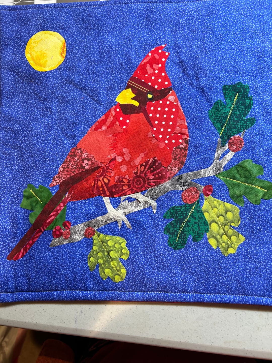 Customer photo review of Winter Cardinal Downloadable Pattern