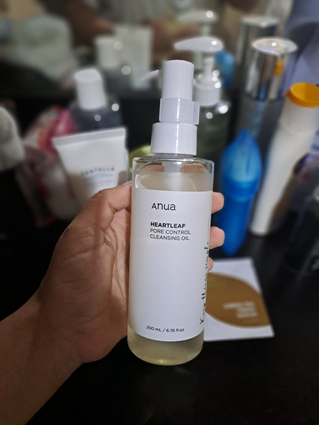 Customer photo review of HEARTLEAF PORE CONTROL CLEANSING OIL