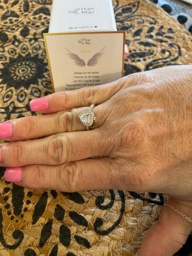 Customer photo review of Forever In My Heart Urn Ring