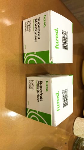 Customer photo review of Superfruit Moisturiser with Vitamin C* (Water-Based)