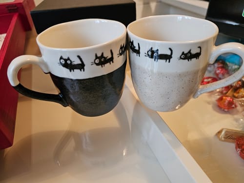 Customer photo review of Coffret Mugs Japonais Chat