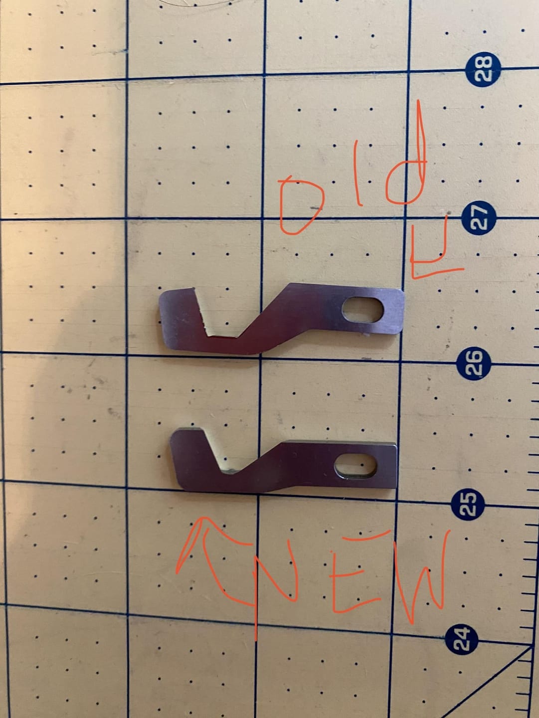 Customer photo review of Upper Knife, Babylock #B4401-01A