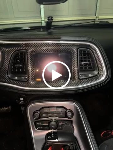 Customer video review of REAL CARBON FIBER INTERIOR DASHBOARD INSERT COVER FOR 2015-2023 DODGE CHALLENGER