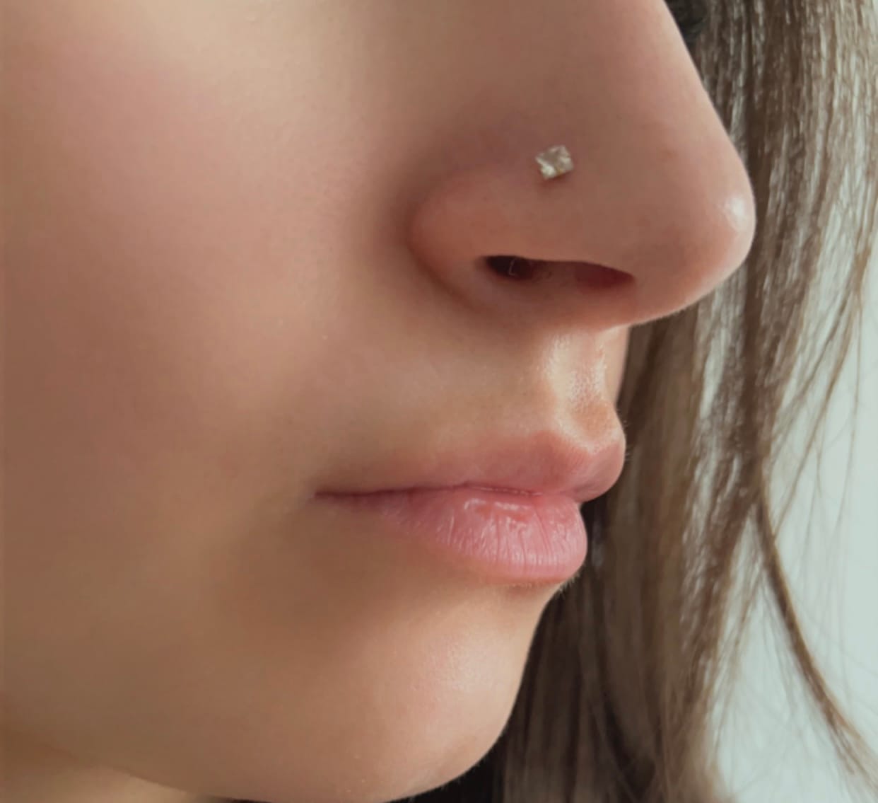 Customer photo review of Spiral Square Nasenstecker | Titan
