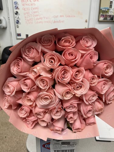 Customer photo review of Pink Rose Bouquet