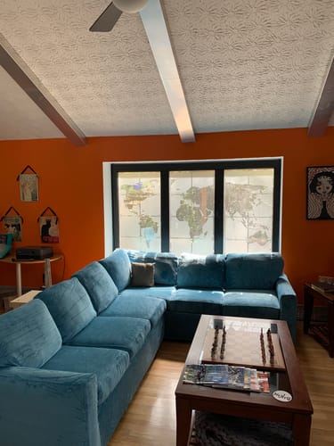 Customer photo review of Stretch Velvet Sofa Covers with Separate Backrests and Seat Cushions