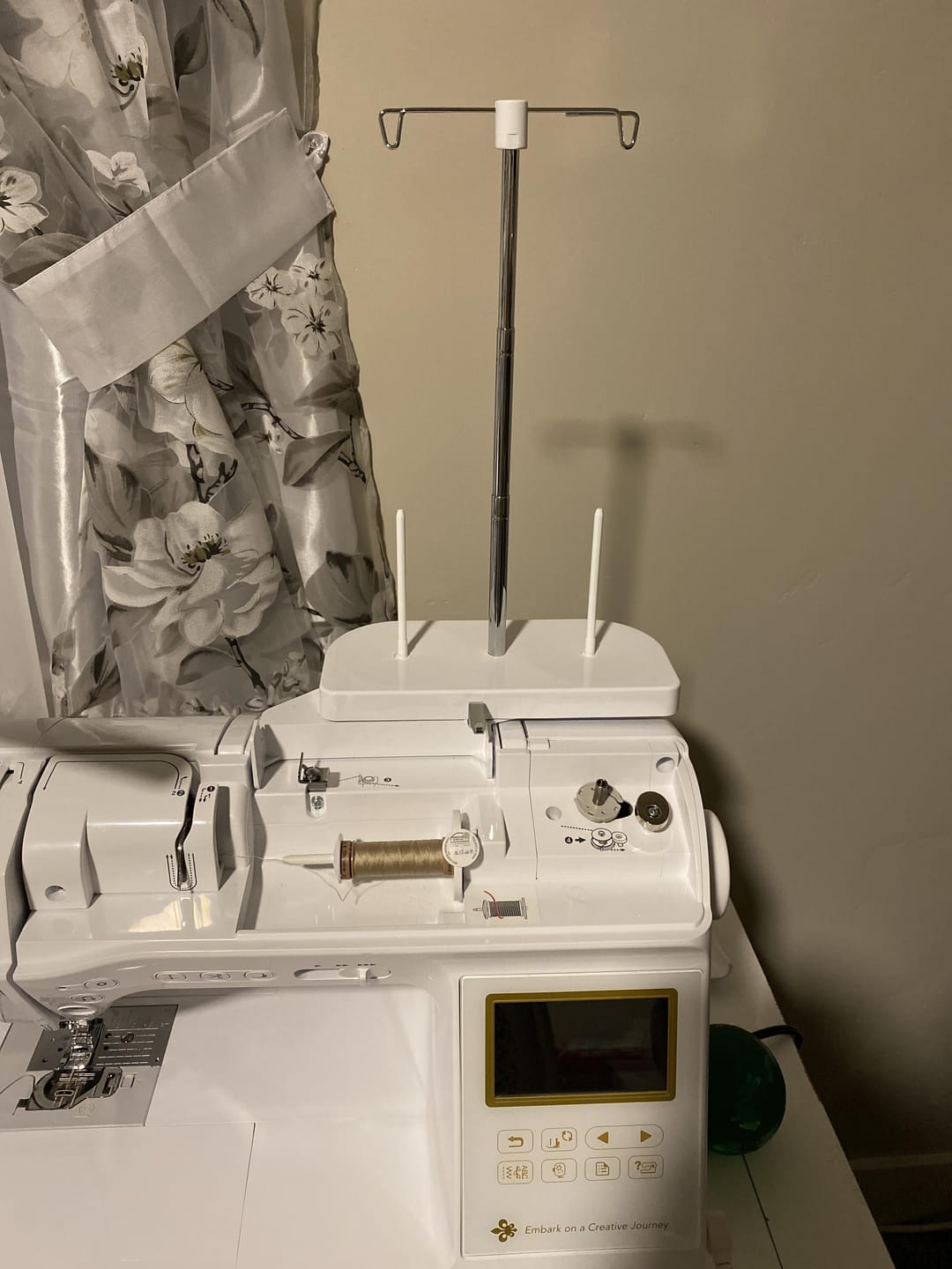 Customer photo review of 2 Spool Thread Stand, Babylock, Brother #BLMAC-STS