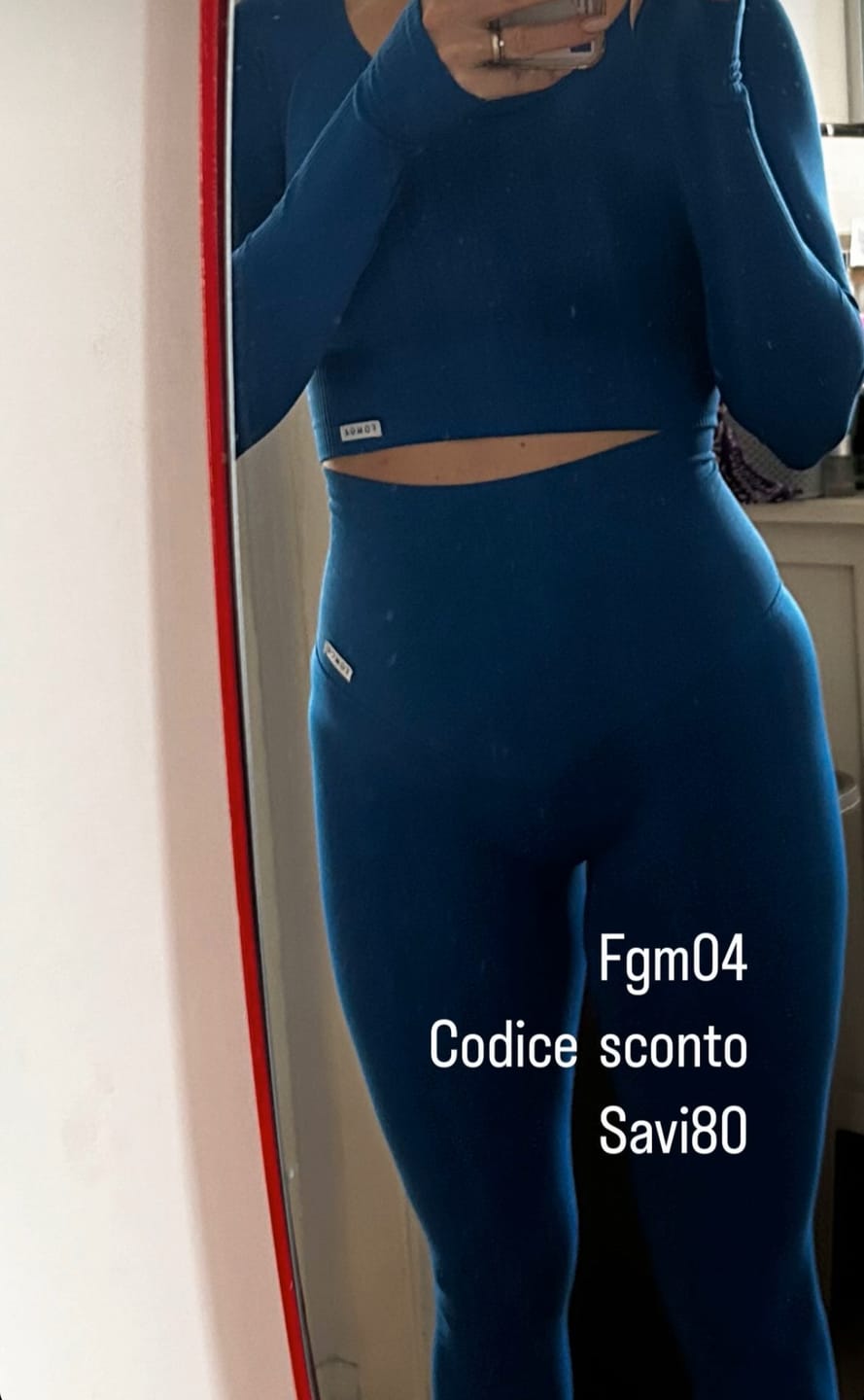 Customer photo review of Leggings Push up Gym Fashion Blu Accidia