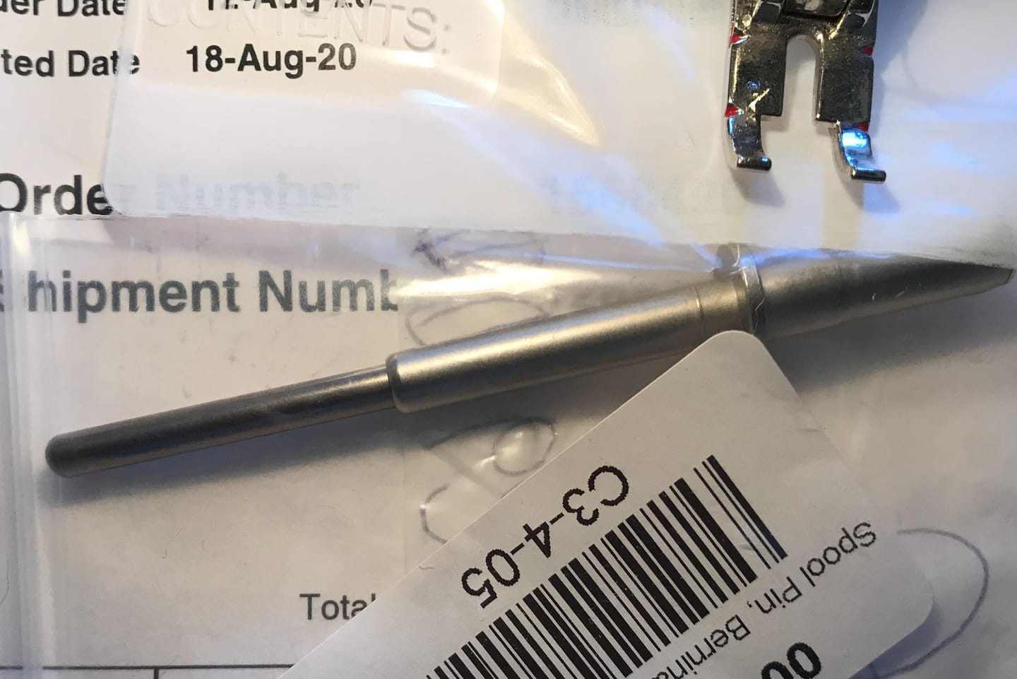 Customer photo review of Spool Pin, Bernina #0016297100