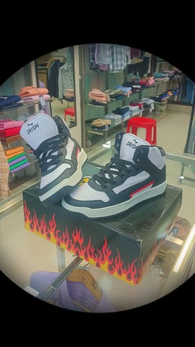 Customer photo review of GALAXY 2.O BLACK RED Men's High Top sneaker