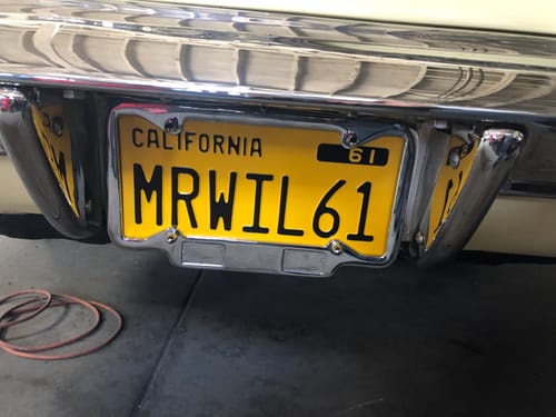 Customer photo review of 1961 CALIFORNIA LICENSE PLATE 6"x12" (156.5mm x 305mm)
