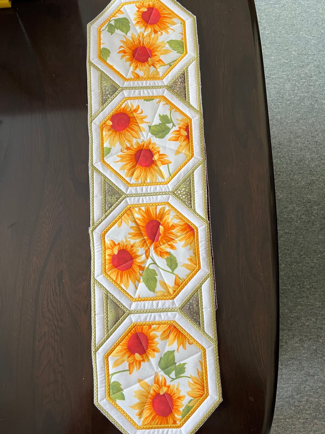 Customer photo review of Sunflowers Rose & Hubble Cotton Poplin Fabric