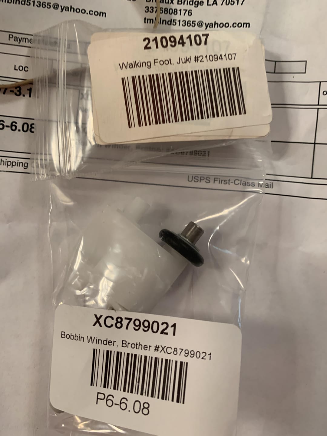 Customer photo review of Needle Plate (B) Assembly, Brother #XD0354051
