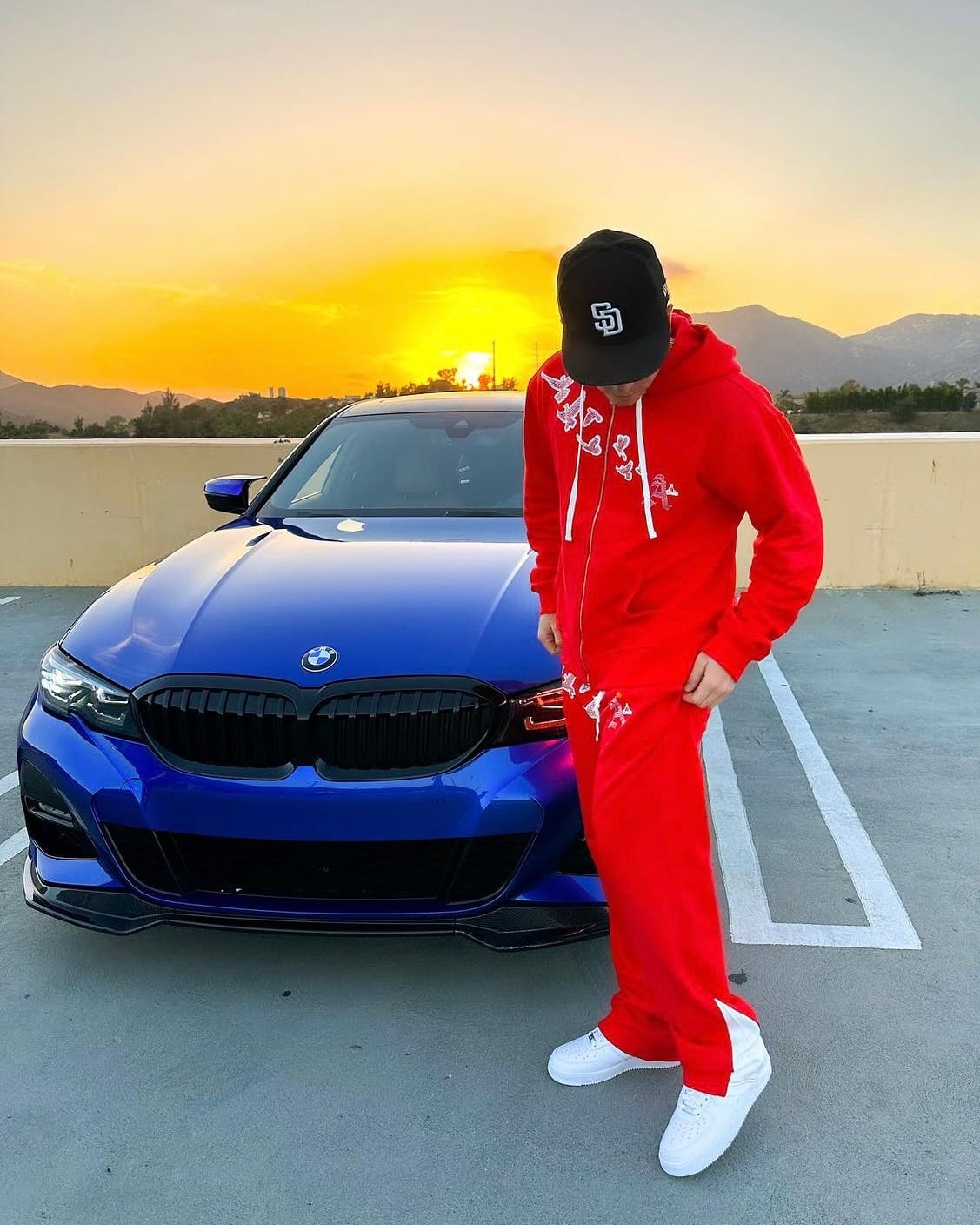 Customer photo review of Red "Iced Out Flocka Doves" FlyFleece ZipUp Hoodie