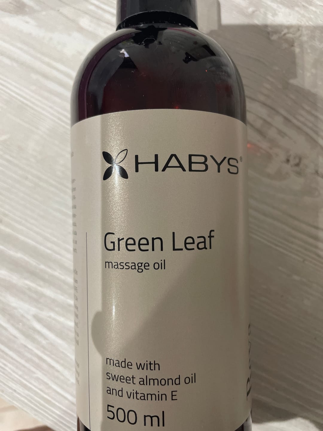 Customer photo review of Massageöl Reya Green Leaf von Habys, 500 ml