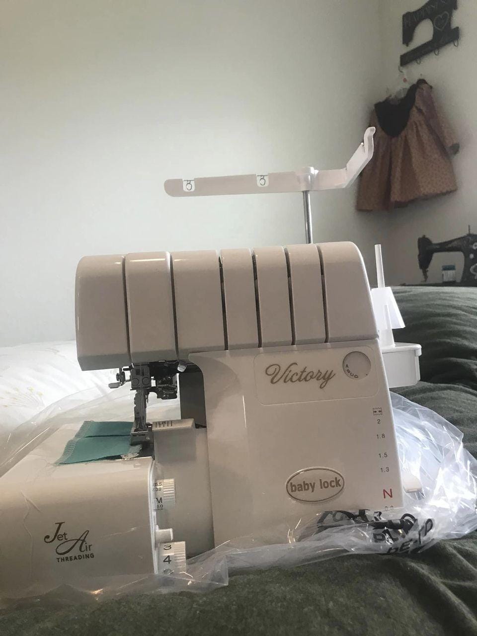 Customer photo review of Baby Lock Victory Serger with FREE Bundle
