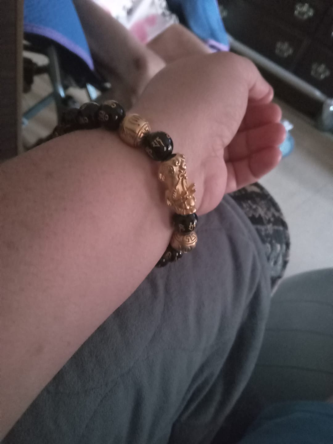 Customer photo review of Feng Shui Black Obsidian Wealth Bracelet