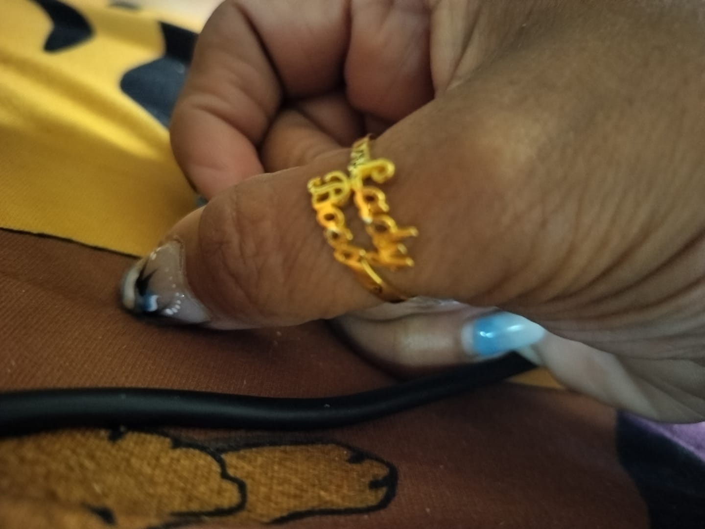 Customer photo review of Double Name Ring