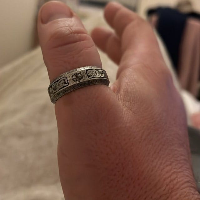 Customer photo review of Celtic Knot & Rune Yggdrasil Rings