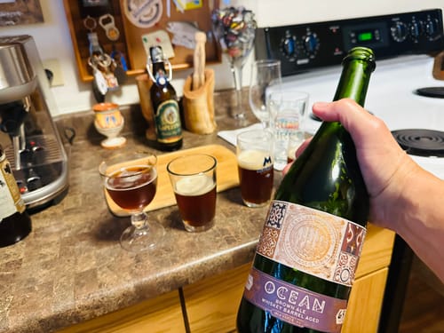 Customer photo review of Brown Ale Whiskey Barrel Aged