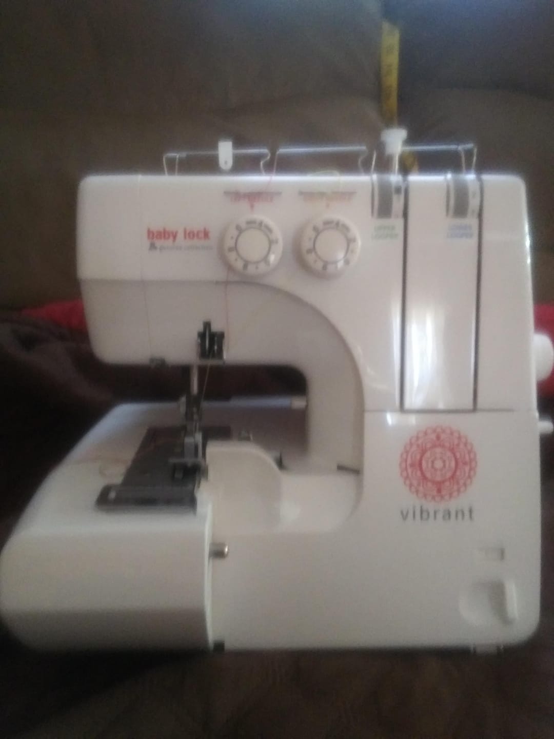 Customer photo review of Baby Lock Vibrant Serger with FREE Bundle