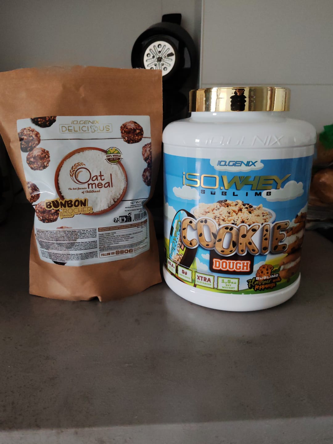 Customer photo review of Farine d'Avoine Aromatisée 1kg io genix