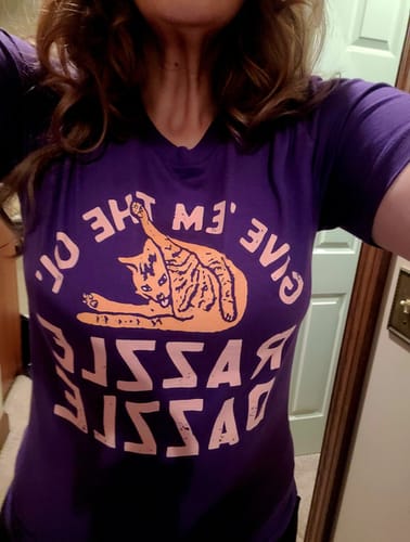Customer photo review of Razzle Dazzle Tee