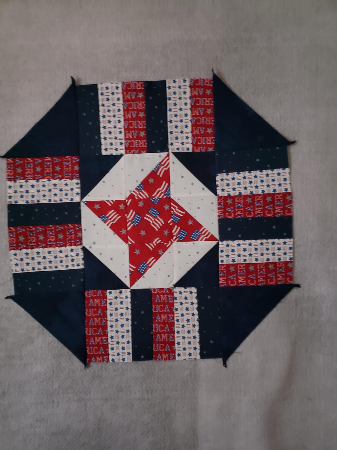 Customer photo review of Cut Loose Press, Patriotic Table Topper Pattern