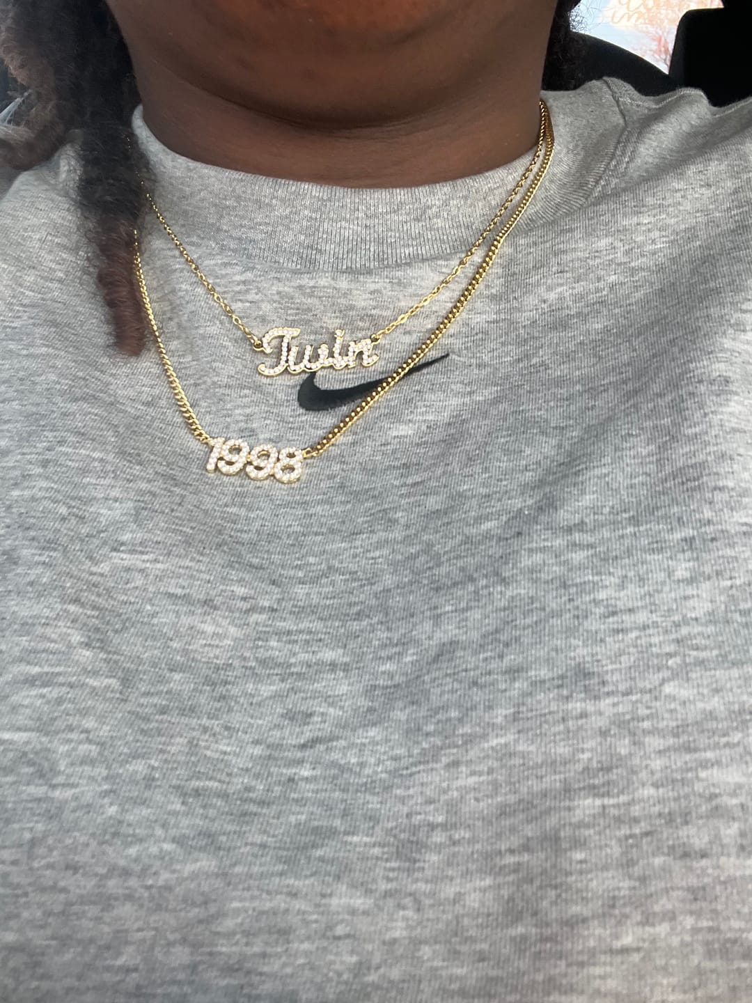 Customer photo review of Iced Year Necklace w/ Cuban Chain