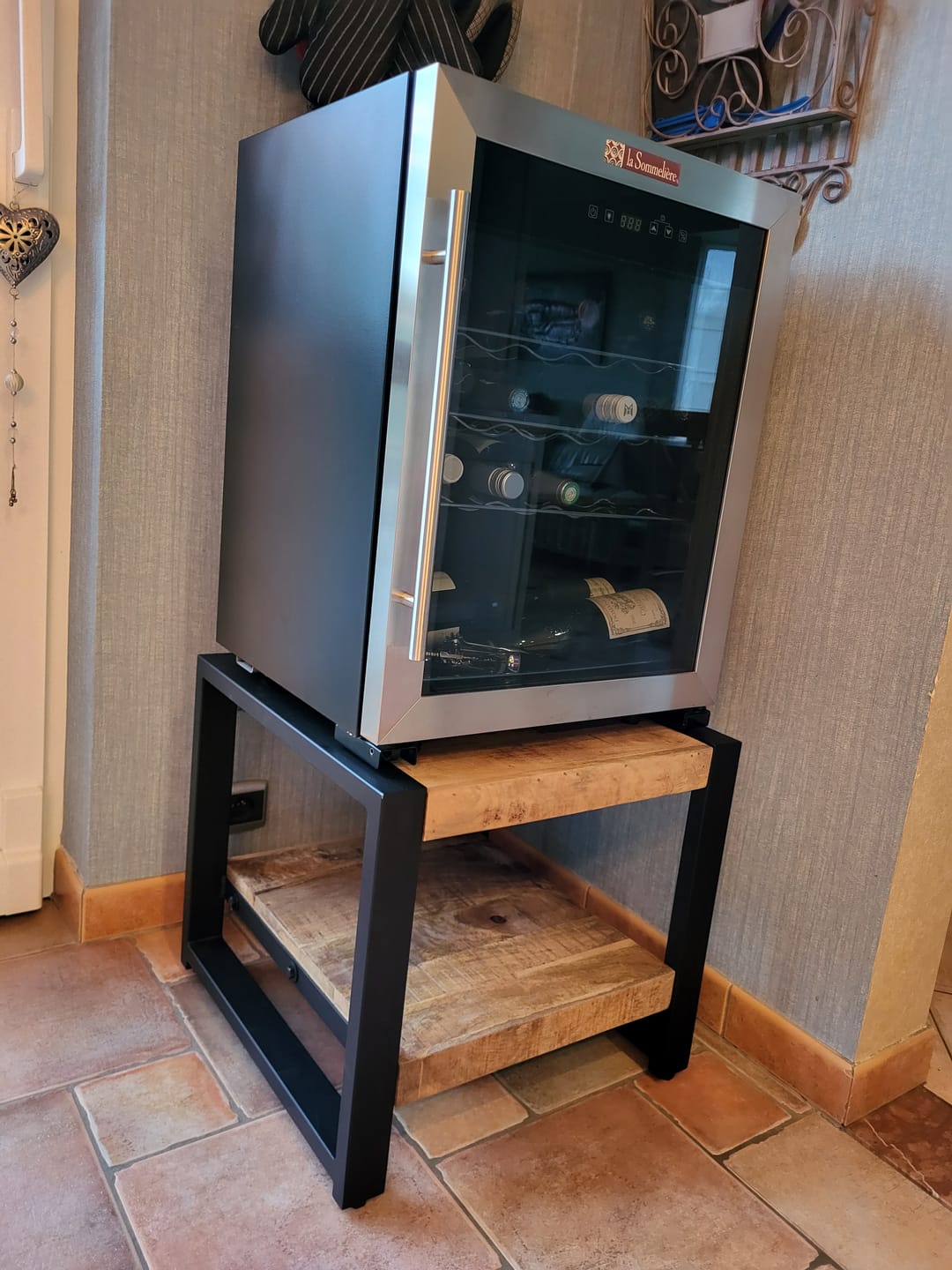 Customer photo review of Salontafel Bijzettafel Industrieel Design | Mangohout en Staal | 50x50x45