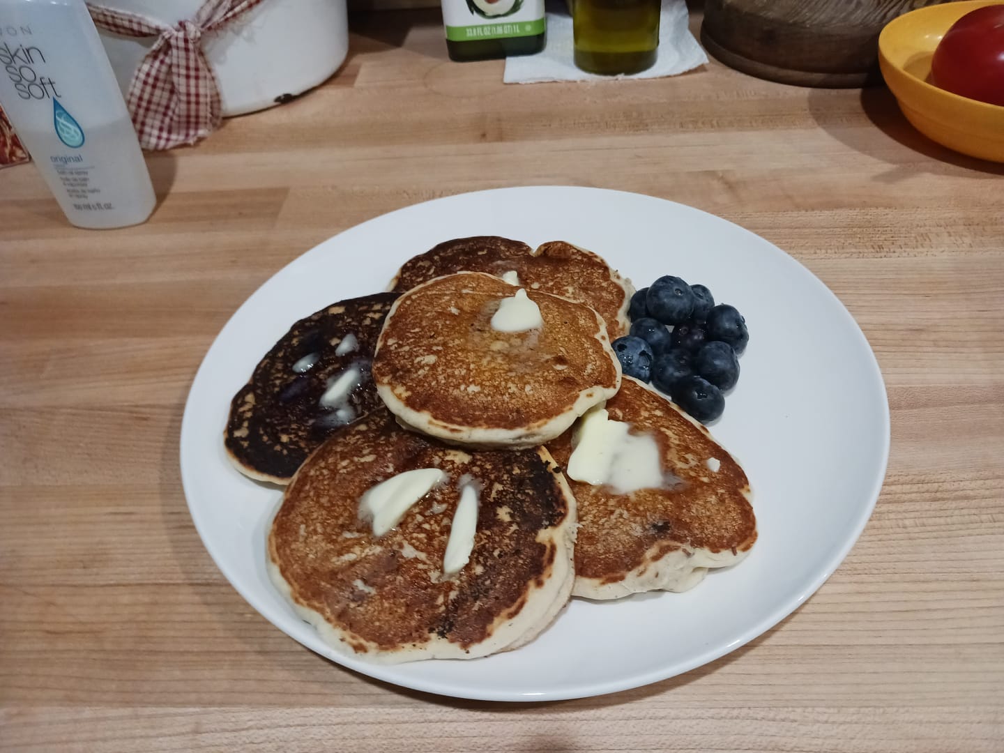 Customer photo review of Cousin T's Gourmet Gluten Free Blueberry Pancake Mix