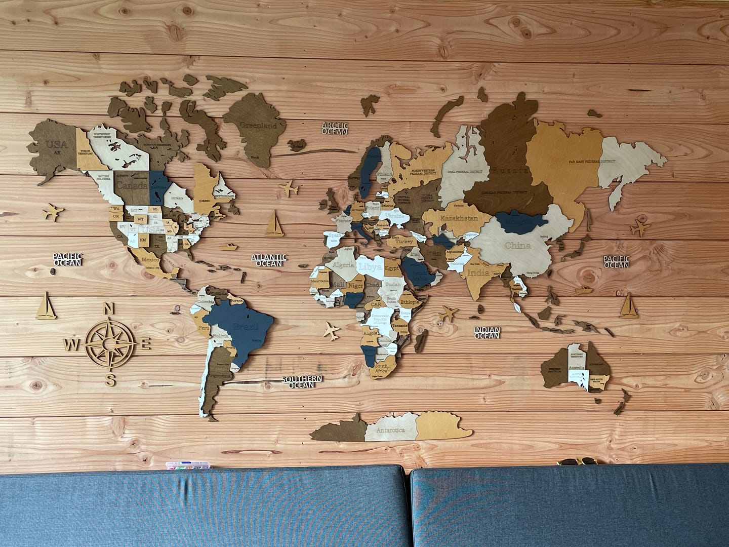 Customer photo review of Modern Living Room Wall Decor