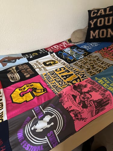 T-shirt quilt from university of state by Katie from LA