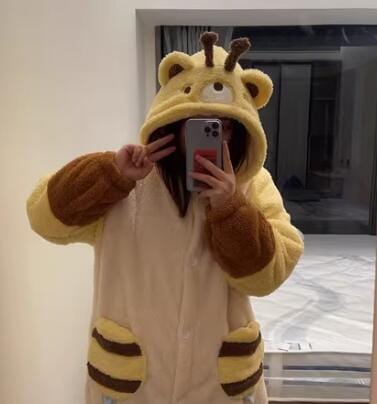 Customer photo review of Cartoon bee pajamas S025