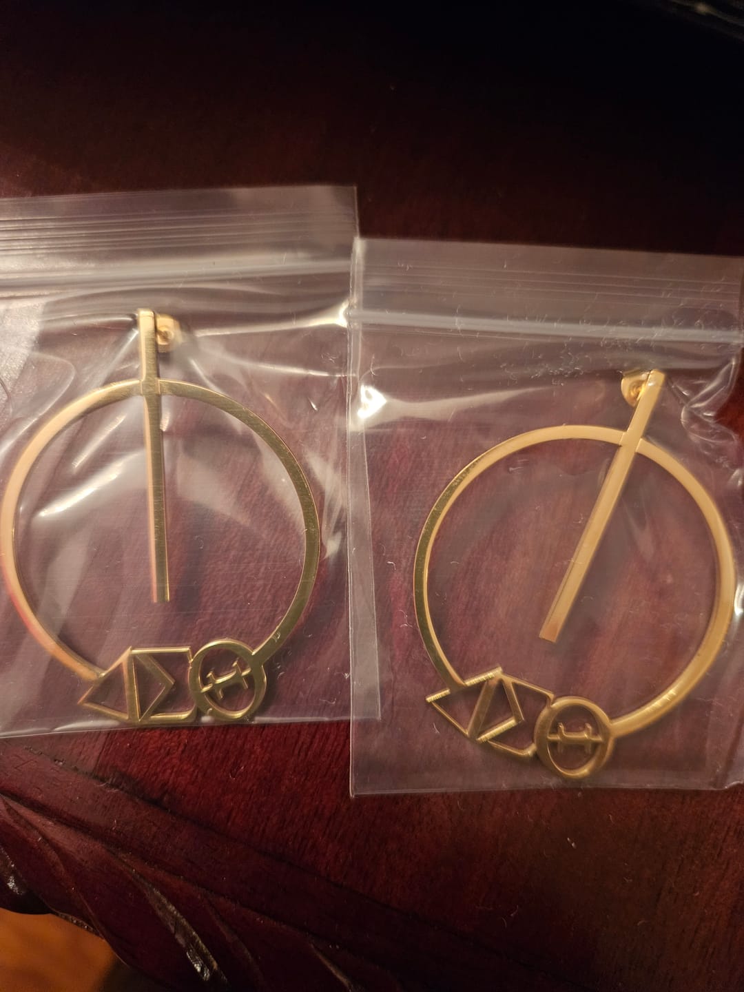 Customer photo review of Delta Sigma Theta Earrings (Lightweight)